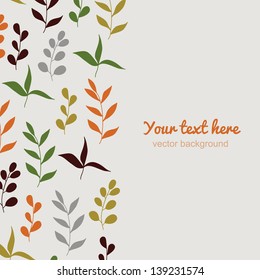 Vertical vintage background. Floral pattern