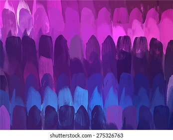Vertical violet and pink brush strokes background. Vector version
