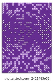 Vertical violet pixels abstract background with stars, cover, title page of presentation, report, album in A4 format. Template layout for design of printed products. Vector banner