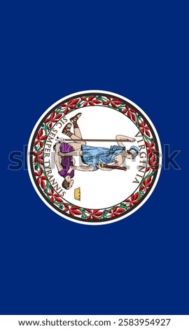 Vertical Virginia Flag Vector Images