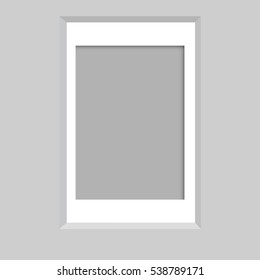 Vertical wall frame with realistic shadows illustration eps 10