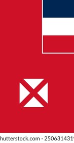 Vertical Wallis and Futuna Flag, Vertical Flag of Wallis and Futuna