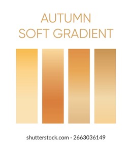 Vertical warm autumn soft gradient color bars set