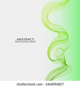 
Vertical wavy lines green wave on an abstract background. Design element