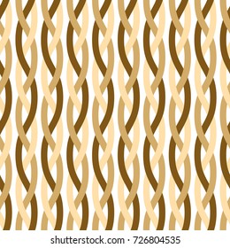 Vertical weaved ropes vector seamless pattern