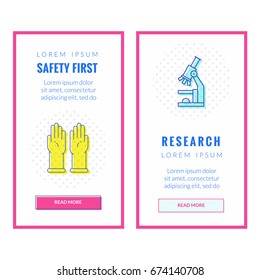 Vertical web banner about research and safety