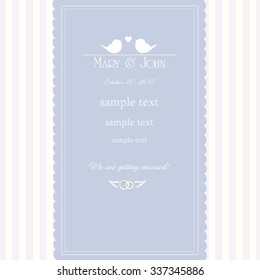 vertical wedding invitation card design