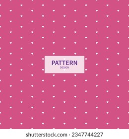 vertical white hearts pattern with solid pink background design - suitable for backgrounds, wallpapers, prints, textiles, covers..etc. - square editable eps file