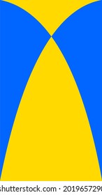 Diseño vertical de afiches azules amarillos. Vector Eps 10.