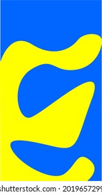 Vertikal gelbes blaues Plakatdesign. Vektorgrafik-EPS10.