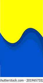 Diseño vertical de afiches azules amarillos. Vector Eps 10.