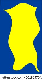 Diseño vertical de afiches azules amarillos. Vector Eps 10.