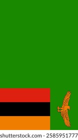 Vertical Zambia Flag Vector Images