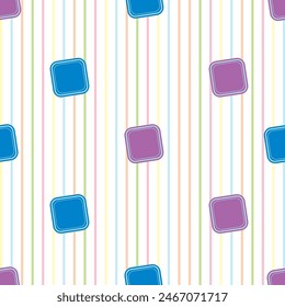 Vertically multicolor lines with rectangular box for baby designs