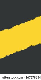 Vertically placed background in black and yellow for phone. Vertical screen saver design in dark style