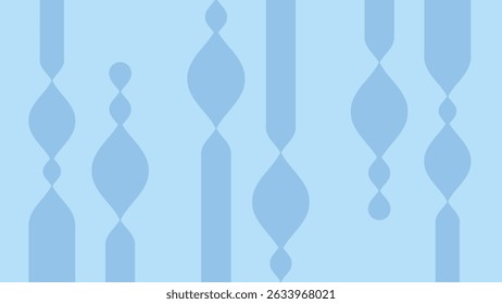 Vertically stretched abstract drops in blue tones create a calm and minimal visual style for modern compositions.