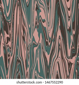 Vertically striped seamless repeat marble vector pattern swatch.  Marbling, marbled, liquid, waves.  Pink, green, black.