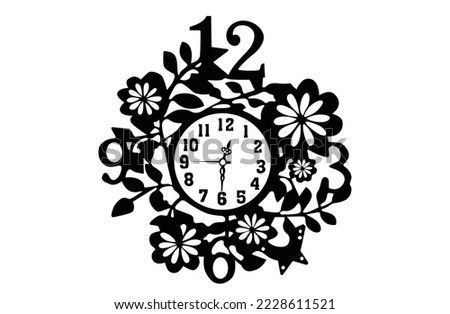VERTO PLUS black clocks wall sticker