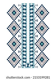 Vertor Geometric Ethnic design for neck line,collar shirts,necklace embroidery neck line,men fashion. elements for fabric ,border. Aztec geometric neck line design graphics fashion