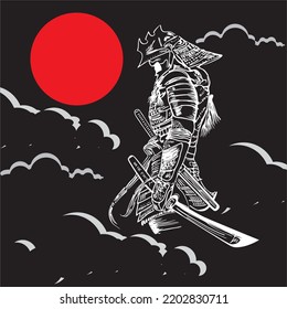vertor of life-hunting ronin, this vector is very good for design reference