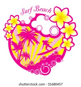 Vertor Surf Beach illustration