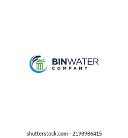 Vertor que combina agua con bin Puede ser usado para marcas, logos, mascotas o tatuajes para varias empresas