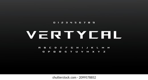 vertycal , an Abstract technology space font and alphabet. techno effect fonts designs. Typography digital sci-fi concept. vector illustration