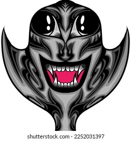 A very abstract illustration of a bird or owl, for a t-shirt