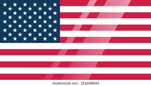 Very Accurate American Flag Proportions , Removable lights Desig Stock Illustration