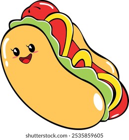 Very adorable sausage hot dog design