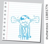 Very angry businessman