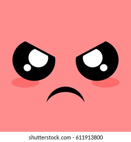 very angry face draw