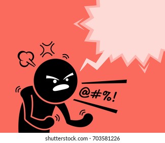 A very angry man expressing his anger, rage, and dissatisfaction by asking why. He is cursing and swearing at something or someone by yelling and screaming out loud. He is very pissed off. 
