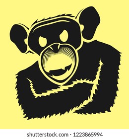 very angry monkey