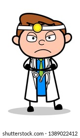 Very Angry - Professional Cartoon Doctor Vector Illustration