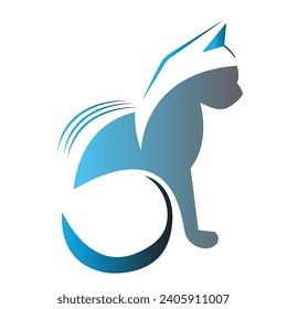 Very attractive cat logo suitable for logo purposes