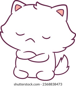 very attractive cute cat illustrations, with a cute and kawai style, suitable for children's merchandising