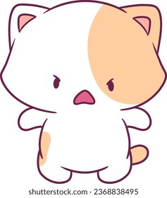 very attractive cute cat illustrations, with a cute and kawai style, suitable for children's merchandising