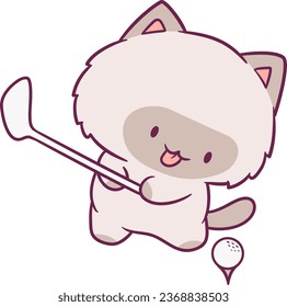 very attractive cute cat illustrations, with a cute and kawai style, suitable for children's merchandising