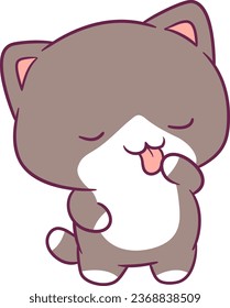 very attractive cute cat illustrations, with a cute and kawai style, suitable for children's merchandising