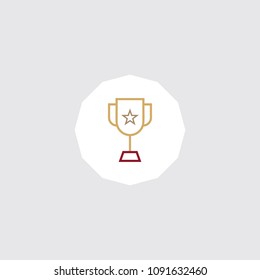 Very Attractive Editable Colored Line Trophy icon. Eps-10.