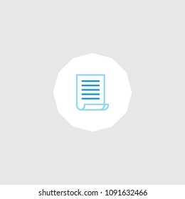 Very Attractive Editable Colored Line paper document icon. Eps-10.