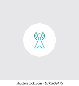 Very Attractive Editable Colored Line network tower icon. Eps-10.