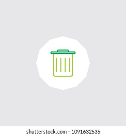 Very Attractive Editable Colored Line  Delete, Recycle bin or trashcan icon. Eps-10.