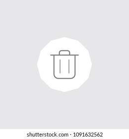 Very Attractive Editable Colored Line  Delete, Recycle bin or trashcan icon. Eps-10.