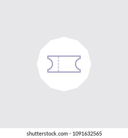 Very Attractive Editable Colored Line ticket icon. Eps-10.