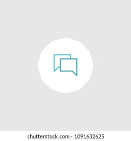 Very Attractive Editable Colored Line Speech Bubble icon. Eps-10.