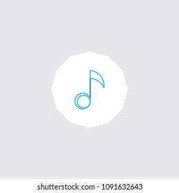 Very Attractive Editable Colored Line Musical Symbol icon. Eps-10.
