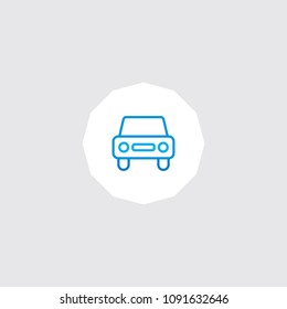 Very Attractive Editable Colored Line Car icon. Eps-10.