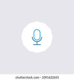 Very Attractive Editable Colored Line Microphone icon. Eps-10.